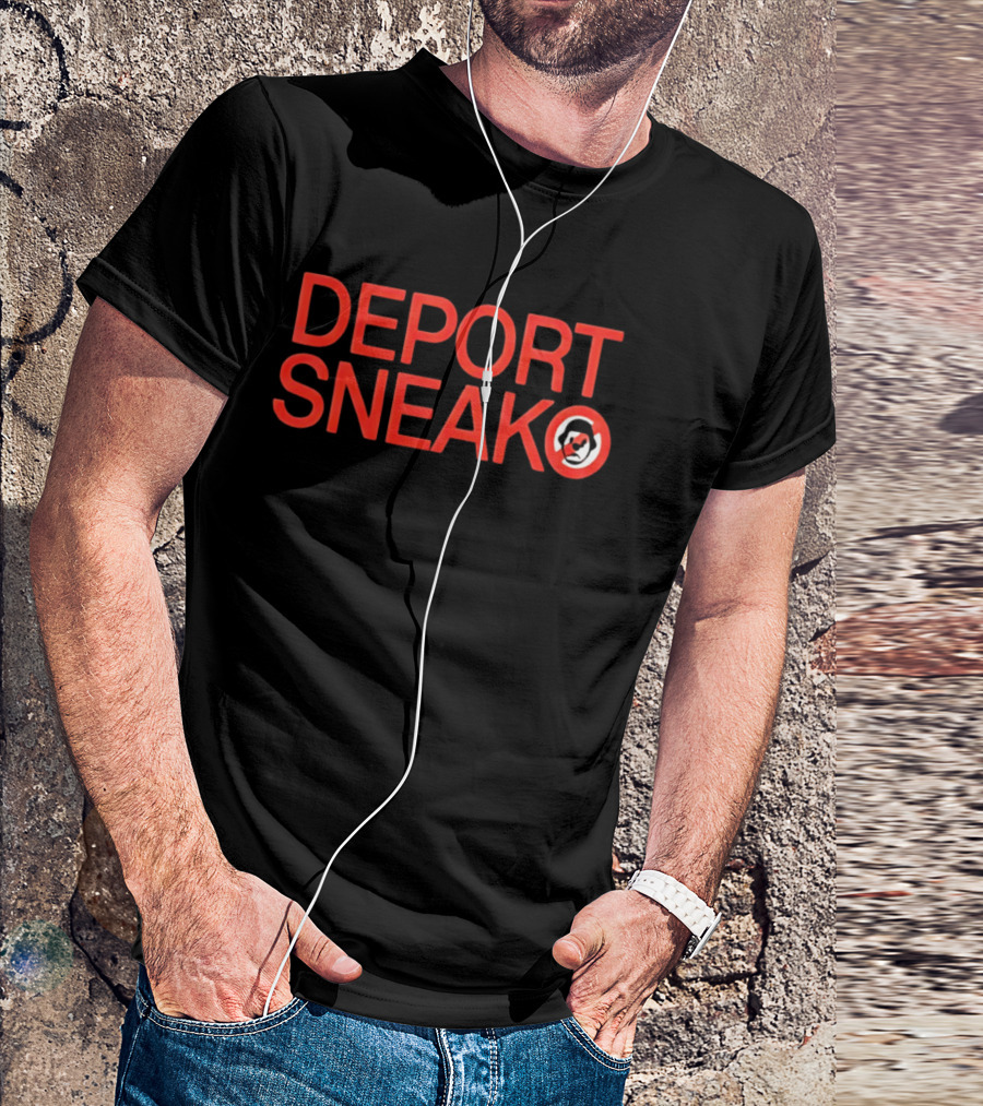 Deport Sneako Meme Red Text With No Symbol Internet Personality T-Shirt