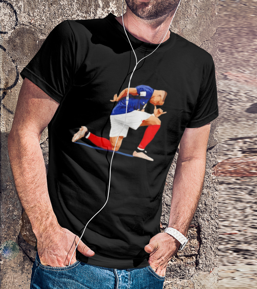 France National Team Kylian Mbappe Celebration Iconic Pose T-Shirt