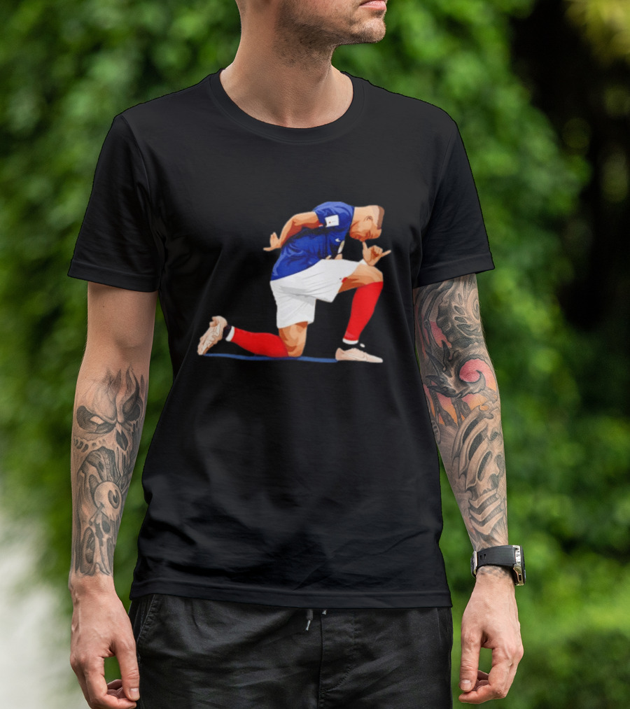 France National Team Kylian Mbappe Celebration Iconic Pose T-Shirt