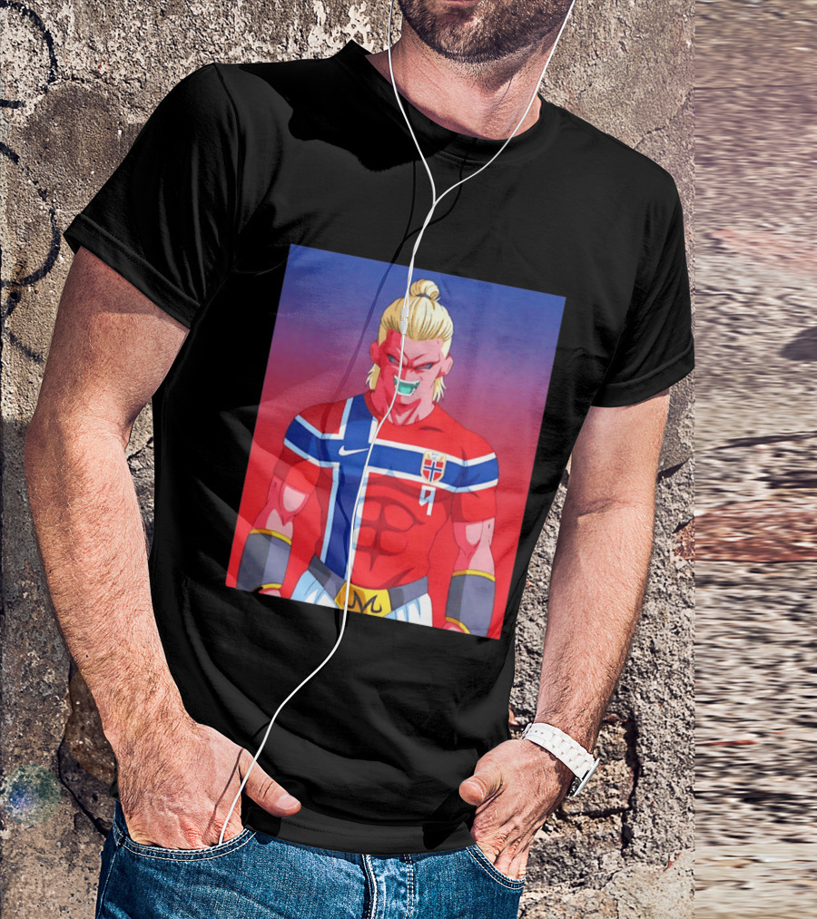 Erling Haaland As Dragon Ball Z Majin Buu With Norway Jersey 9 T-Shirt