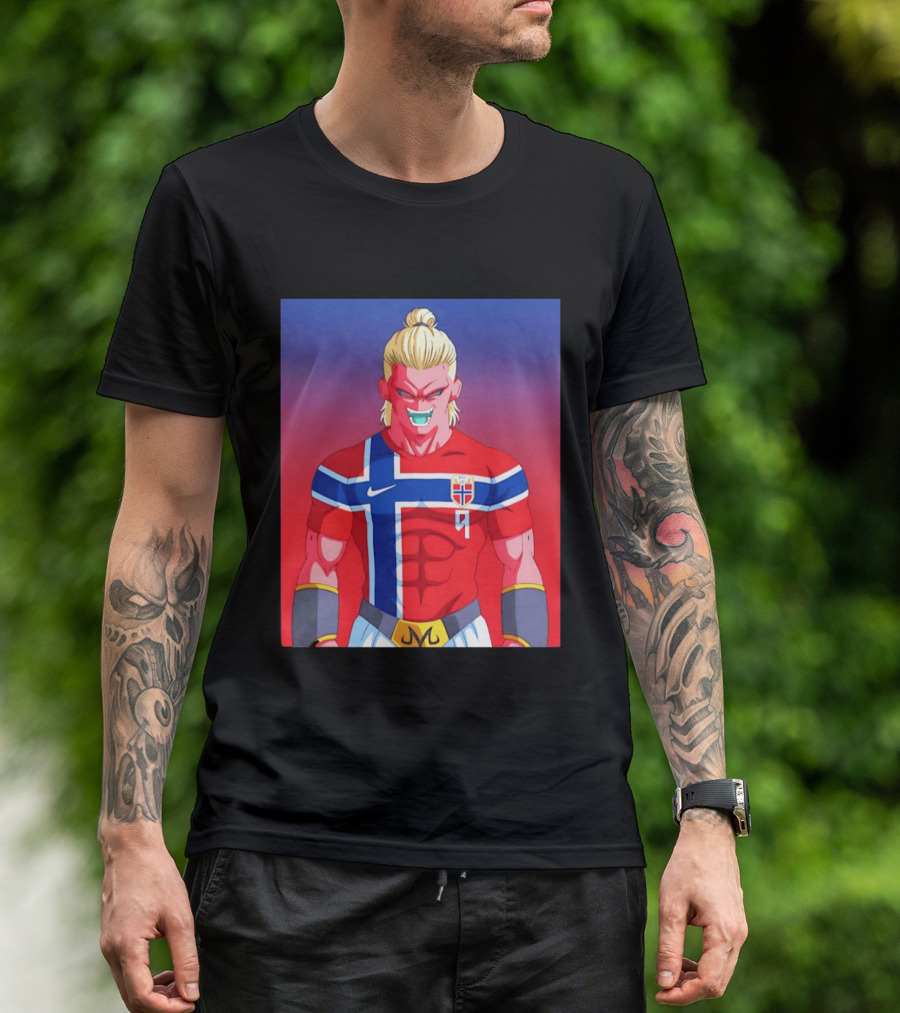 Erling Haaland As Dragon Ball Z Majin Buu With Norway Jersey 9 T-Shirt