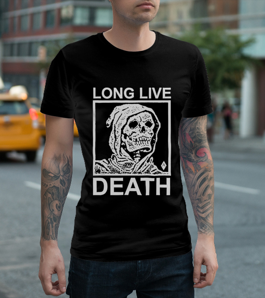 Long Live Death Grim Reaper Skeleton Gothic T-Shirt