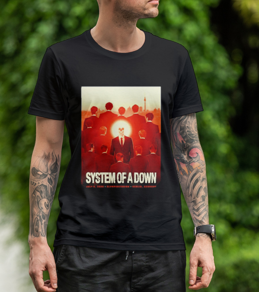 System Of A Down July 8 2026 Olympiastadion Berlin Germany Ghost Rider T-Shirt