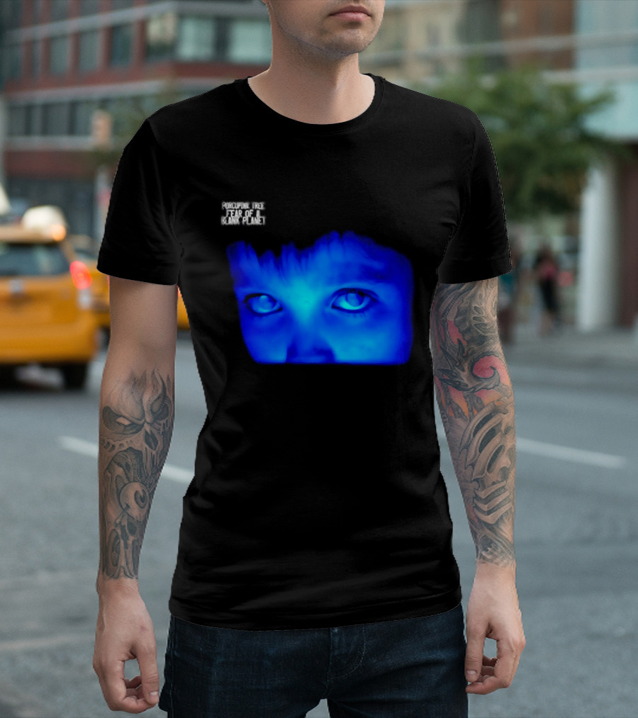 Porcupine Tree Fear Of A Blank Planet 2007 Rock Album Cover Blue Face T-Shirt