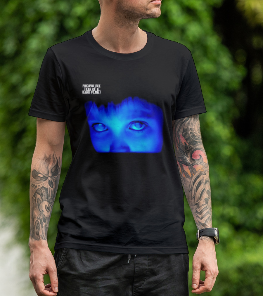 Porcupine Tree Fear Of A Blank Planet 2007 Rock Album Cover Blue Face T-Shirt