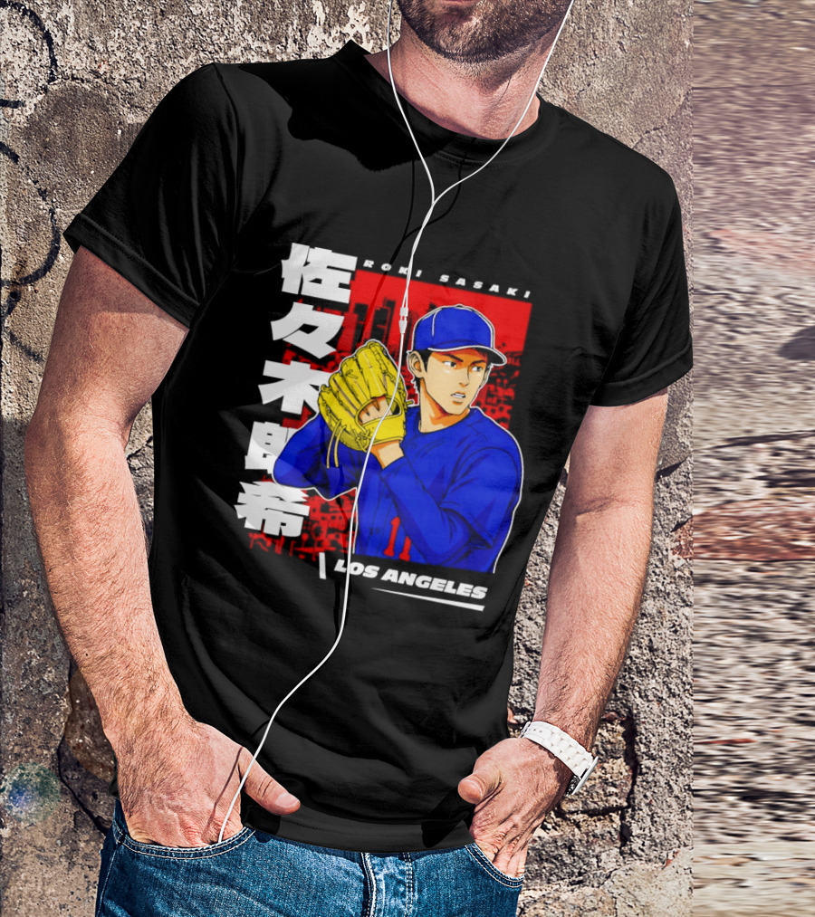 Roki Sasaki Los Angeles Baseball Japanese T-Shirt