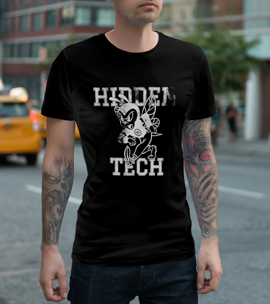 Hidden Tech Hornet Vintage Athletic T-Shirt
