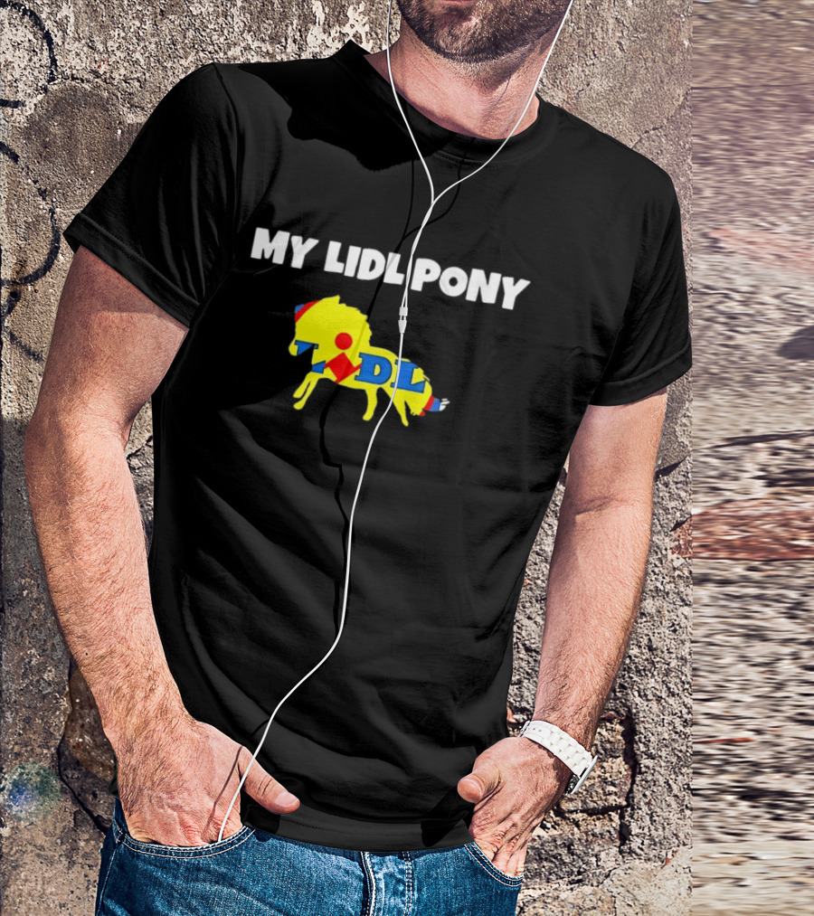My Lidl Pony Horse Parody Yellow Red Blue T-Shirt