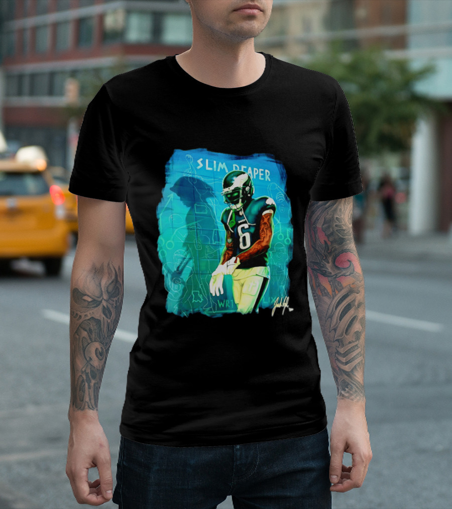 Philadelphia Eagles Devonta Smith Slim Reaper Phantom Six WR1 T-Shirt
