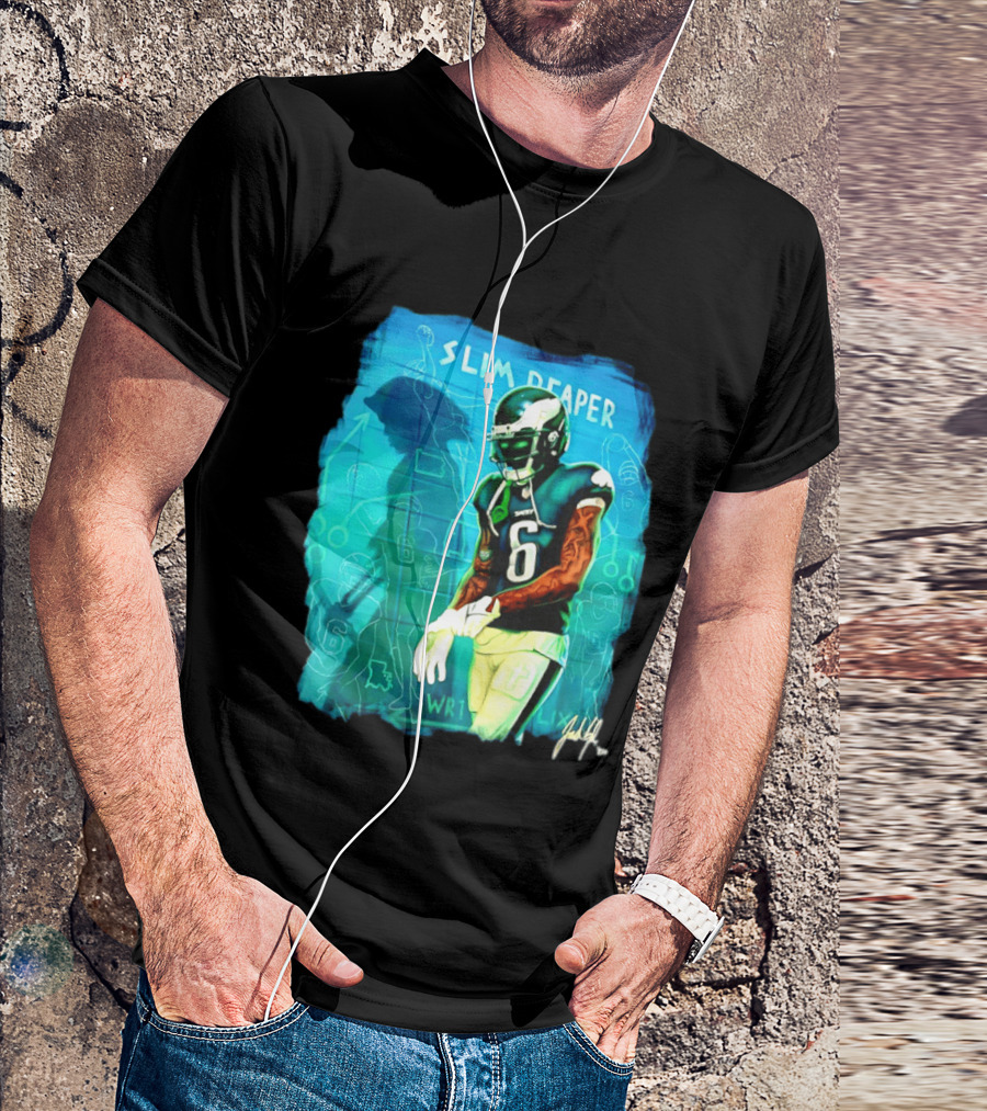 Philadelphia Eagles Devonta Smith Slim Reaper Phantom Six WR1 T-Shirt
