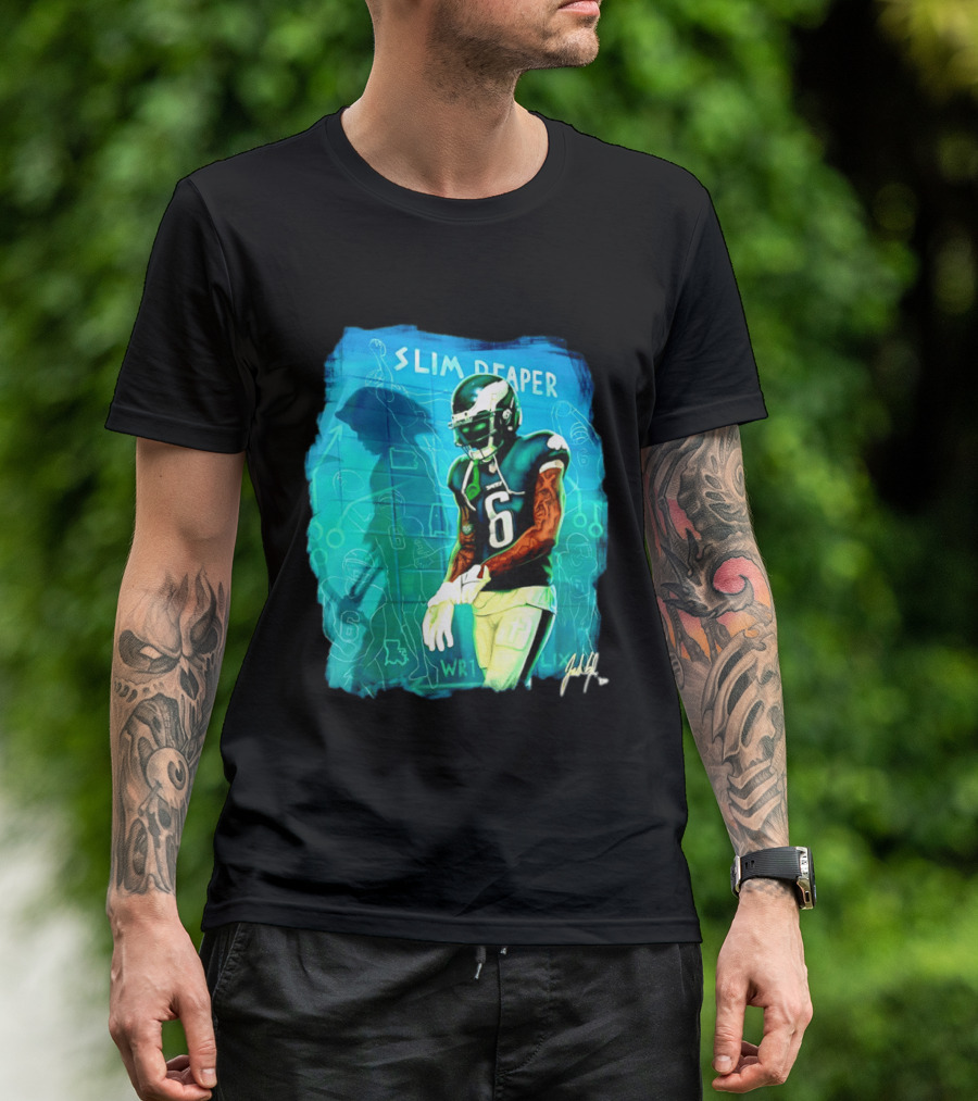Philadelphia Eagles Devonta Smith Slim Reaper Phantom Six WR1 T-Shirt