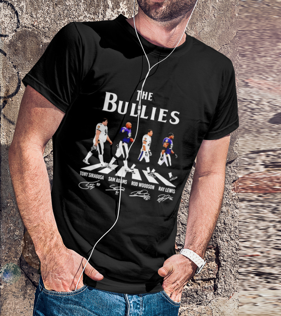 The Bullies Tony Siragusa Sam Adams Rod Woodson Ray Lewis Baltimore Ravens Abbey Road T-Shirt