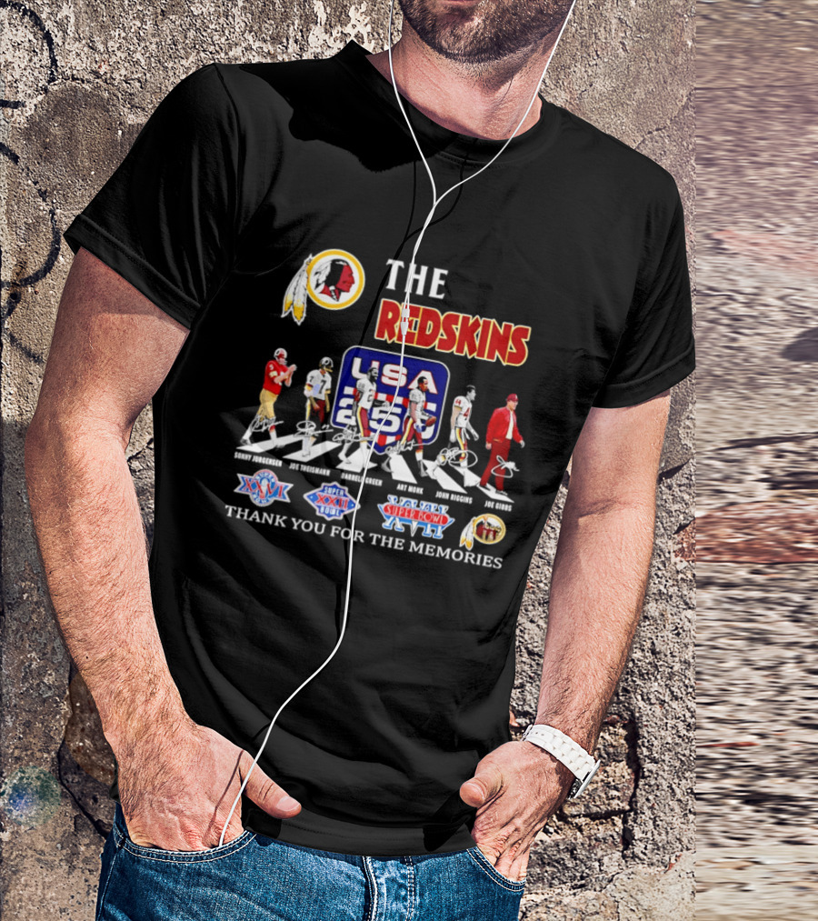The Redskins Legends USA 255 Super Bowl XXVI XXII XVII Thank You For The Memories T-Shirt