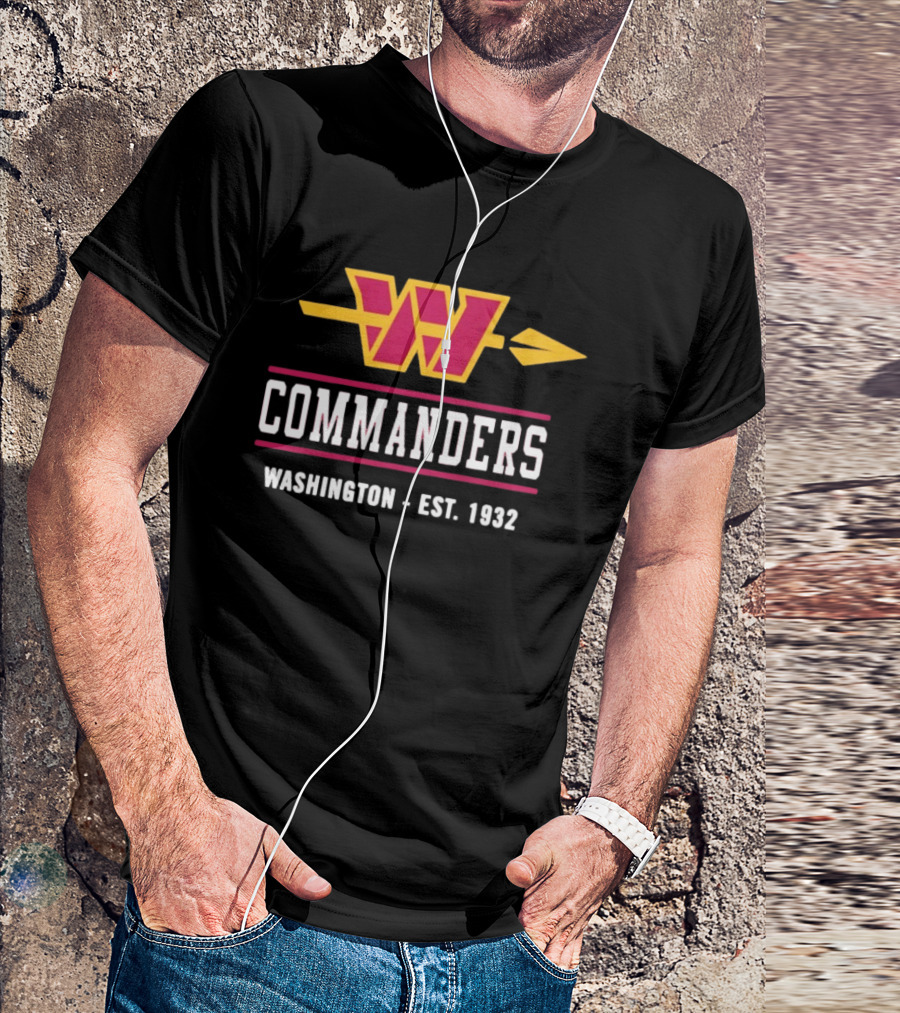 Washington Commanders W Arrow Est 1932 T-Shirt
