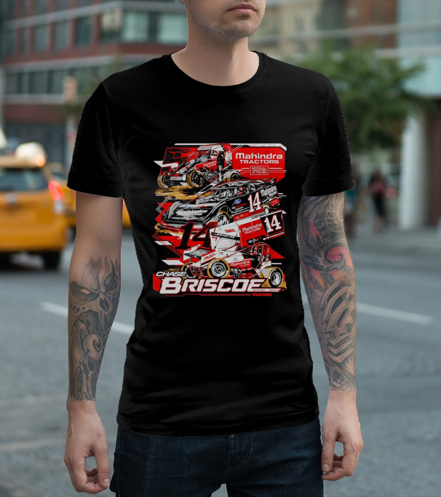 Chase Briscoe Mahindra Tractors Official Tractor Of Tough 14 Racing Collage T-Shirt