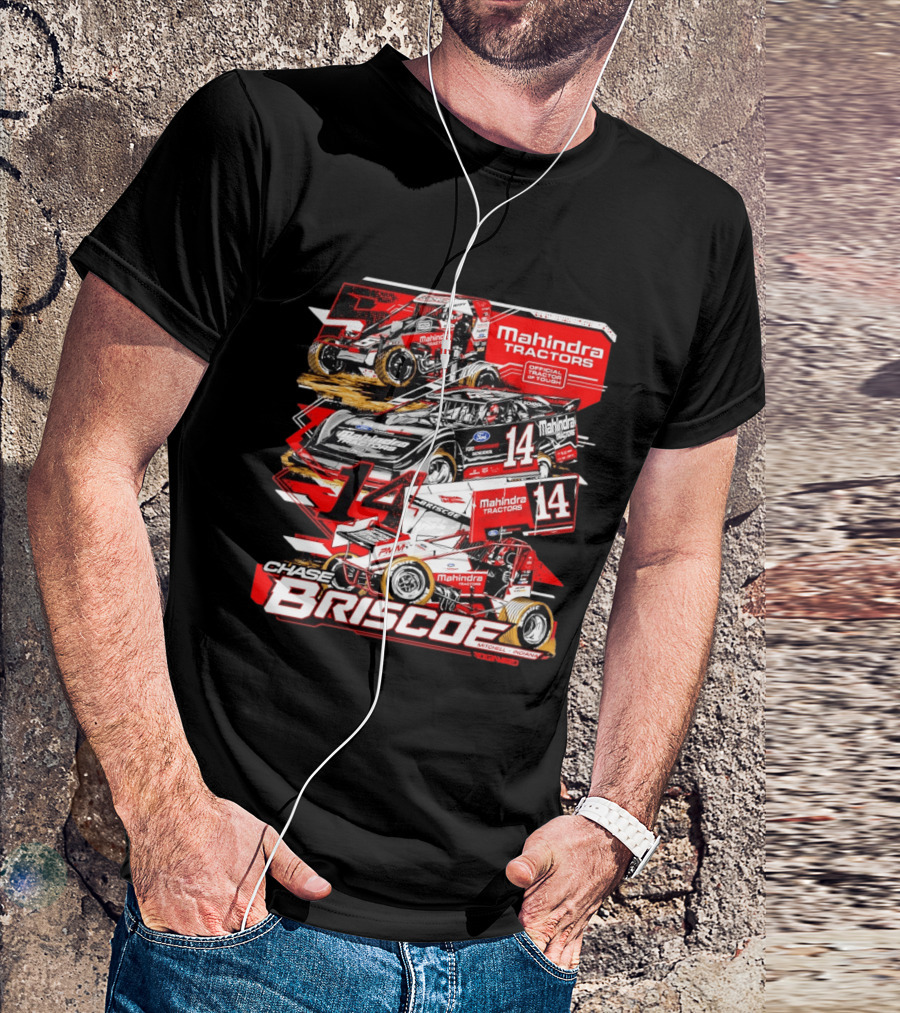 Chase Briscoe Mahindra Tractors Official Tractor Of Tough 14 Racing Collage T-Shirt