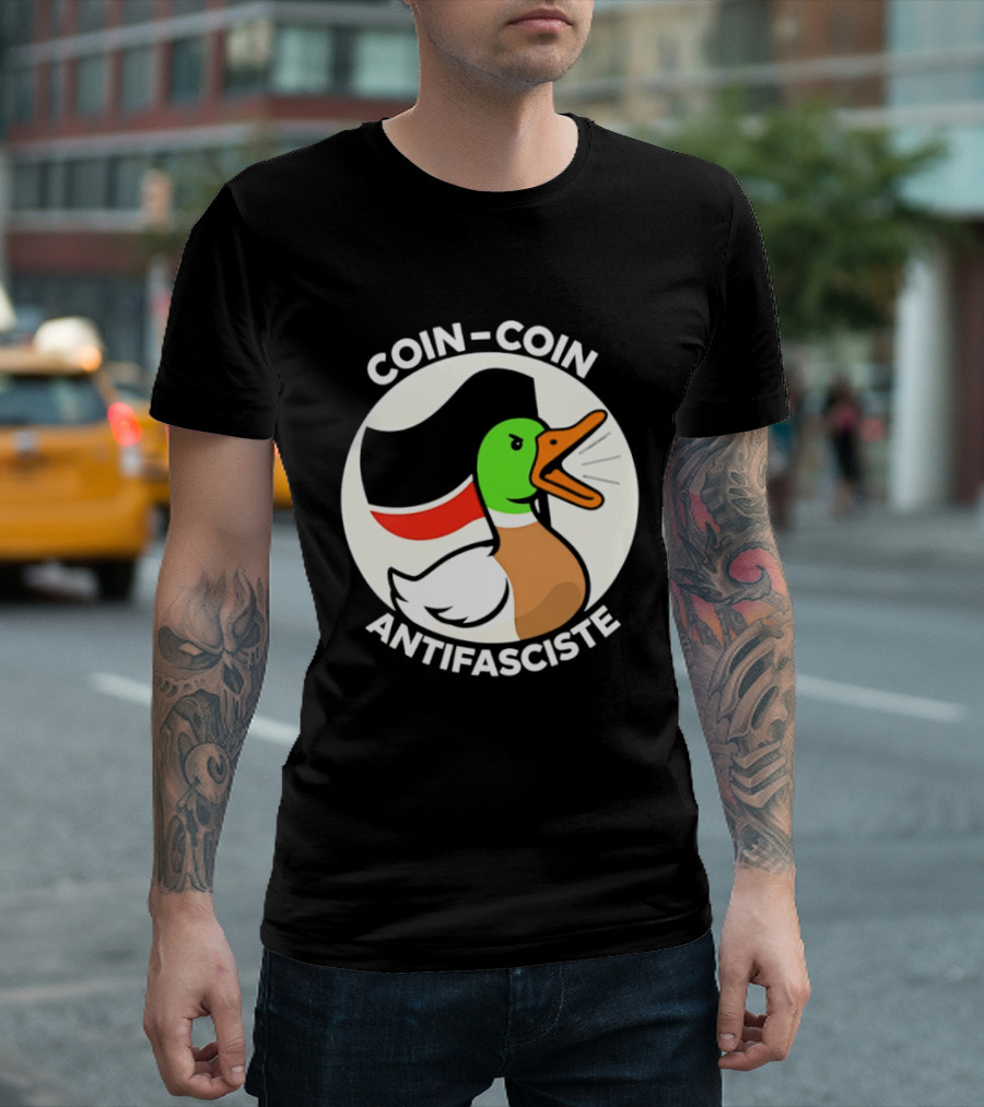 Coin Coin Antifasciste Duck Antifa Protest T-Shirt