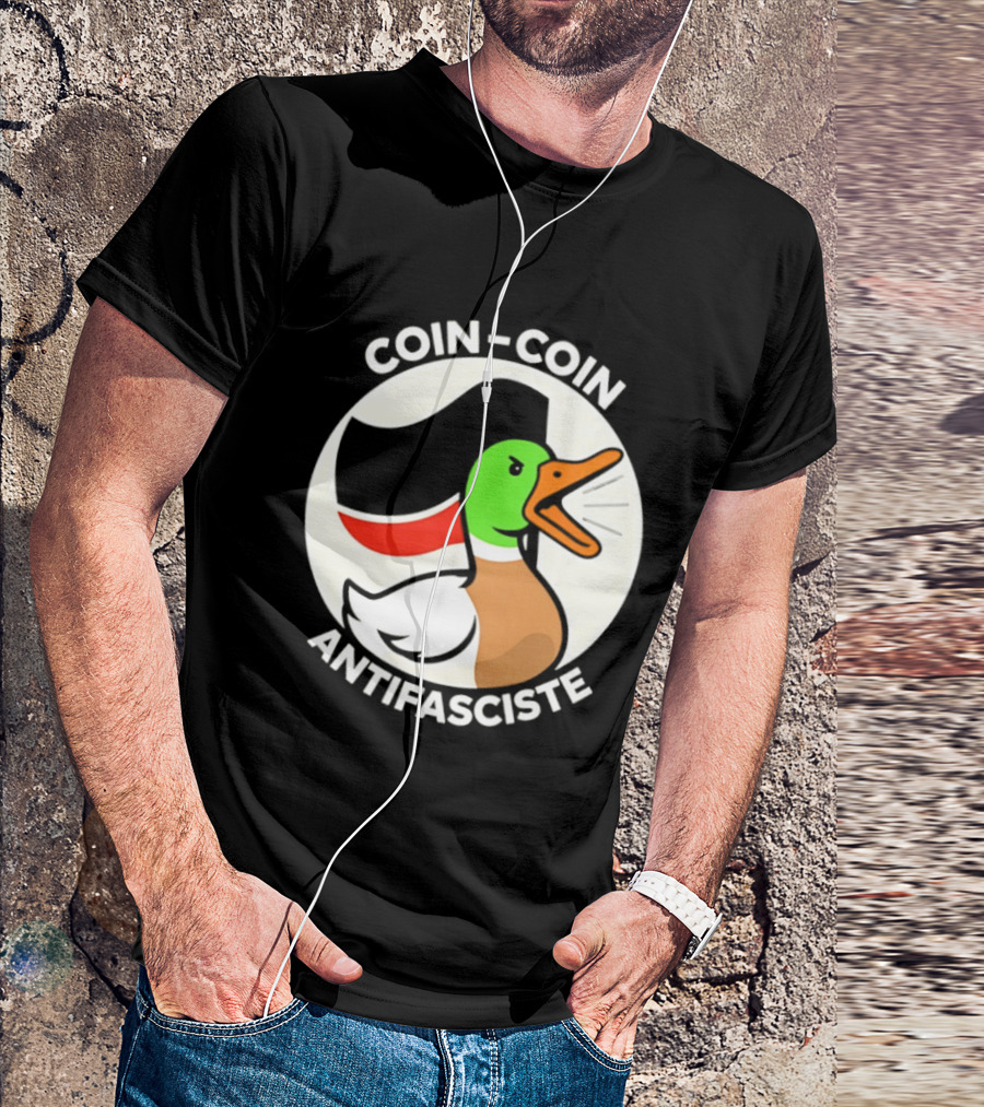 Coin Coin Antifasciste Duck Antifa Protest T-Shirt