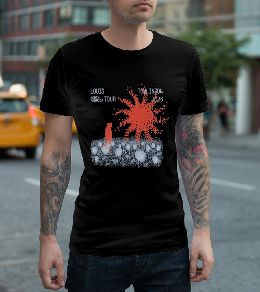 Louis Tomlinson North America Tour 2026 Sunflower Field Explosion T-Shirt