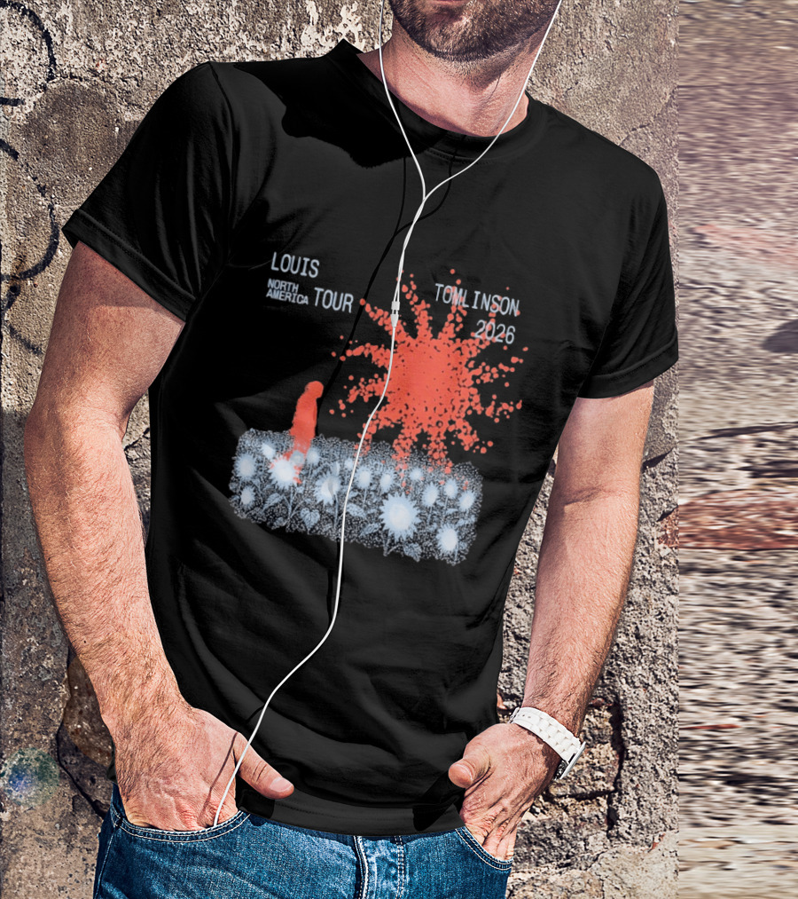 Louis Tomlinson North America Tour 2026 Sunflower Field Explosion T-Shirt