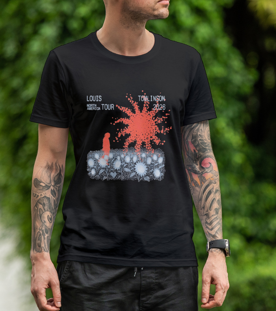 Louis Tomlinson North America Tour 2026 Sunflower Field Explosion T-Shirt