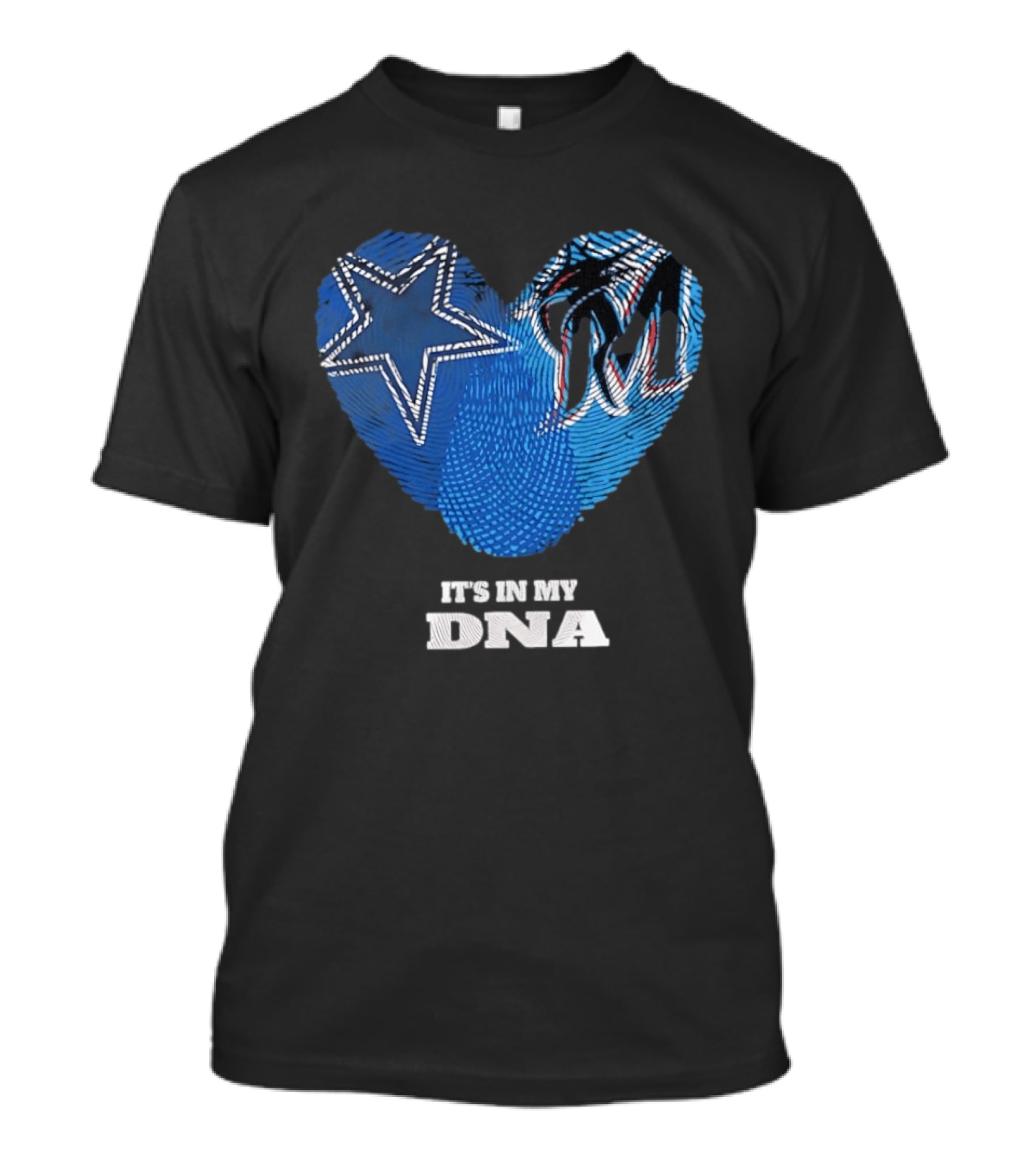 Dallas Cowboys Star And Miami Marlins Heart It's In My DNA T-Shirt