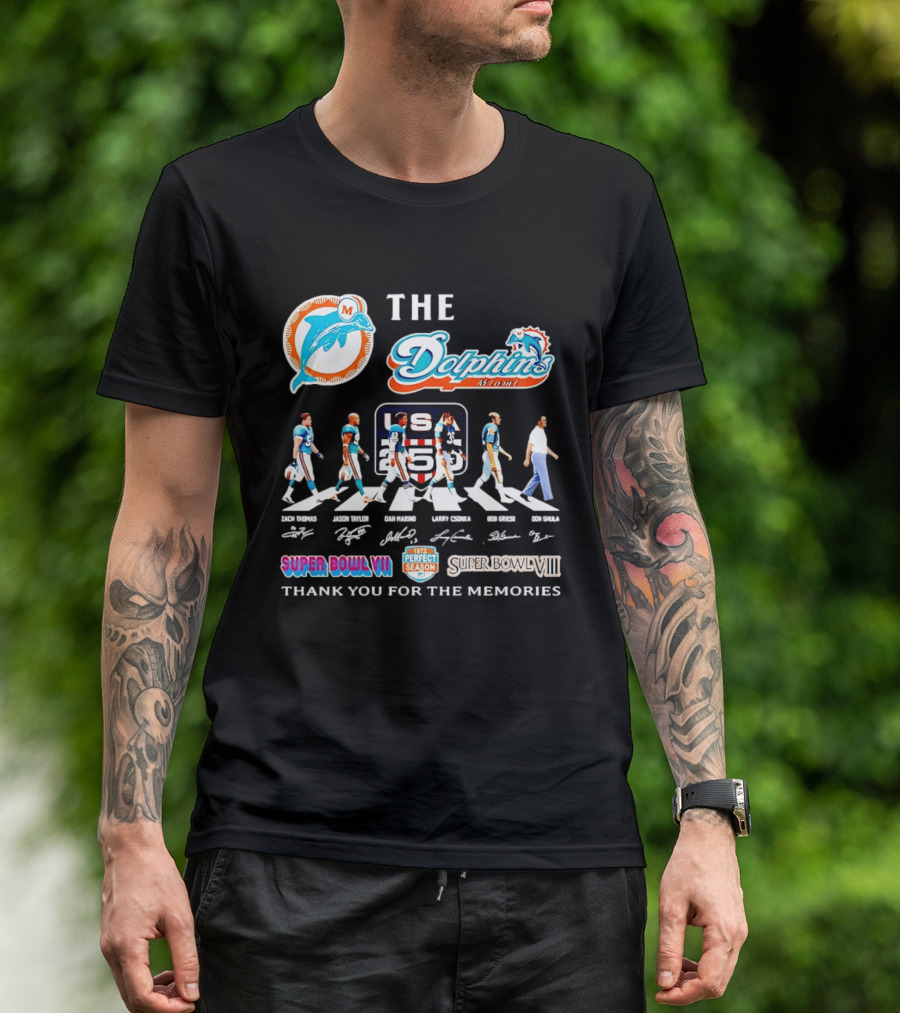 The Miami Dolphins' Greatest Legends Super Bowl Memories And Perfect Season Celebration T-Shirt
