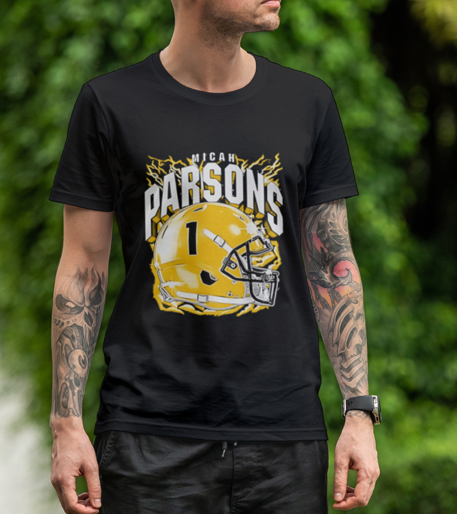 Micah Parsons 1 Helmet Green Bay Packers T-Shirt