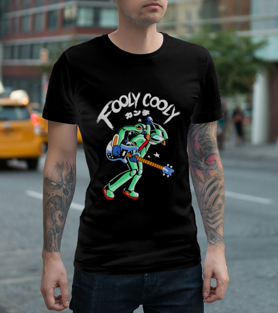 FLCL Fooly Cooly Kanchi Guitar Anime Gainax Robot T-Shirt