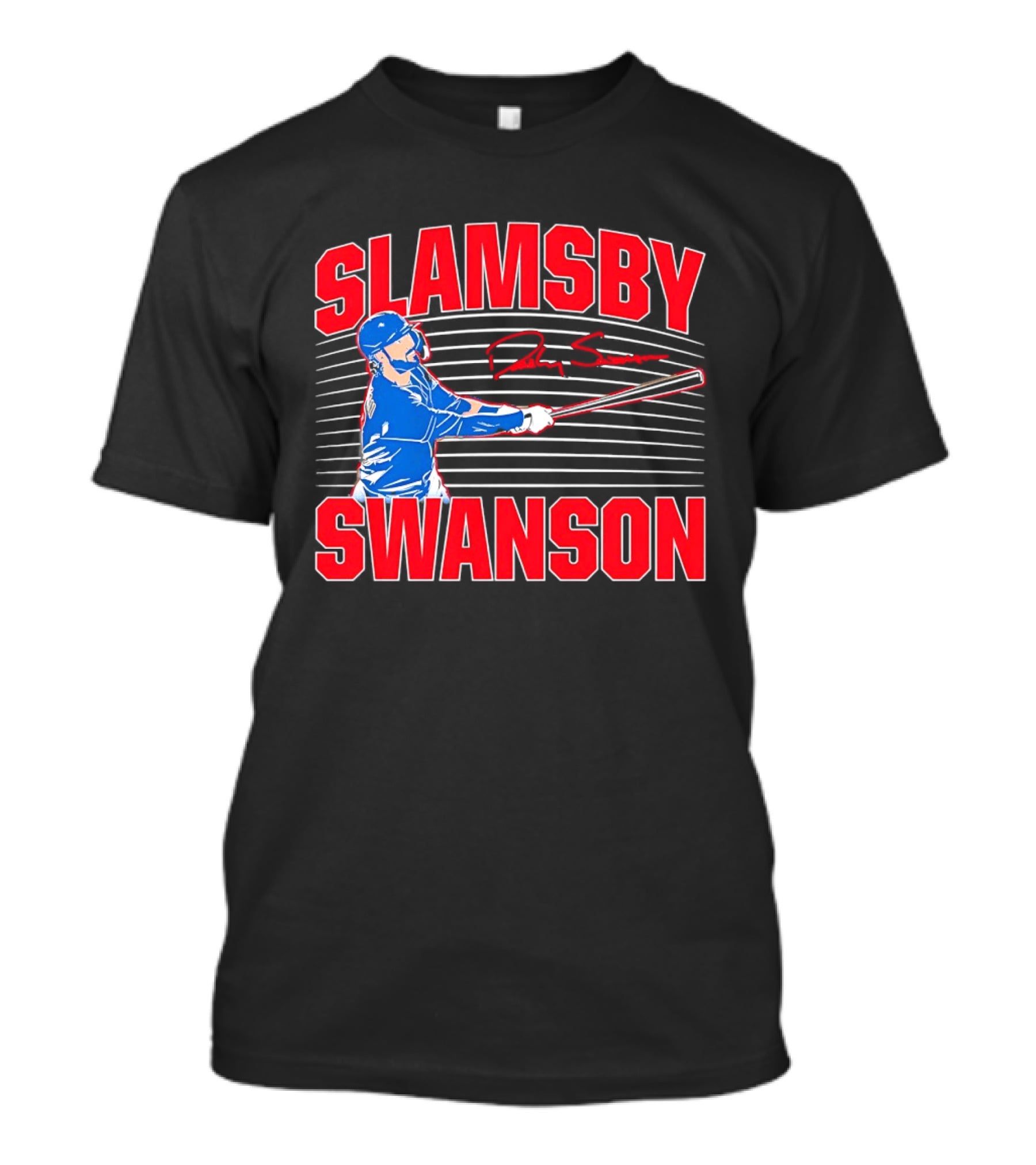 Dansby Swanson Chicago Cubs Slamsby Baseball Slugger 2 3 Swing T-Shirt