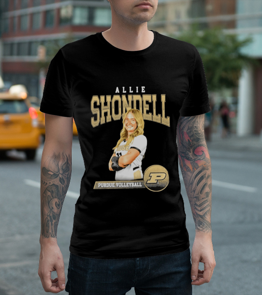 Allie Shondell Purdue Volleyball Player P Team T-Shirt