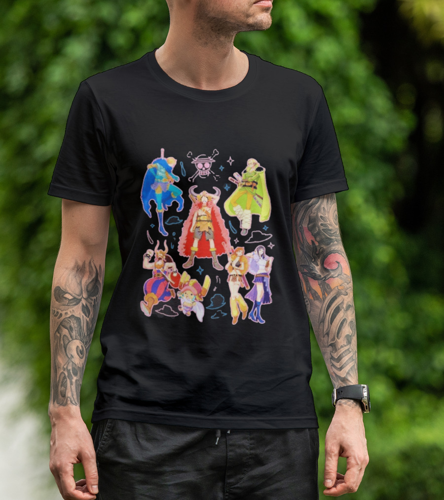 One Piece Straw Hat Pirates Collage Luffy T-Shirt