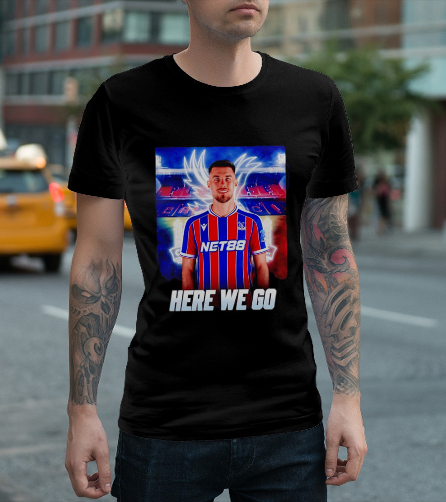 Oscar Mingueza NET88 Crystal Palace Here We Go T-Shirt