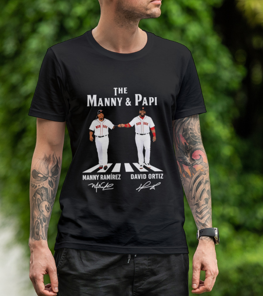 The Manny And Papi Manny Ramirez David Ortiz Red Sox Abbey Road Signatures T-Shirt