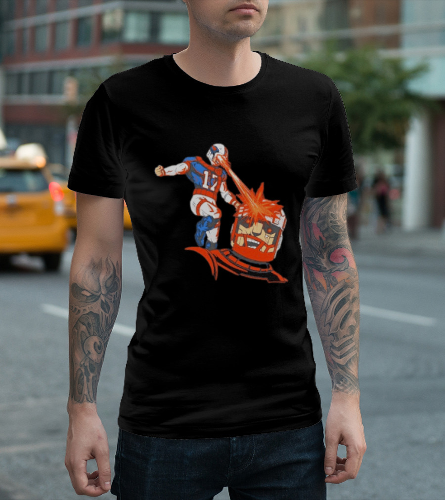 Buffalo Bills Josh Allen Laser Eye Superhero 17 Football Power T-Shirt
