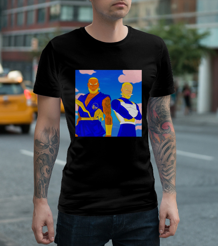 LeBron James Stephen Curry Golden State Warriors Anime Dragon Ball T-Shirt