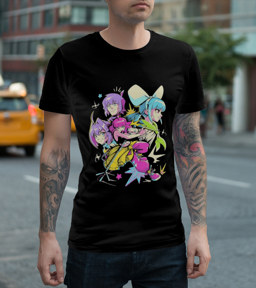 Unbeatable Video Game Anime Characters Colorful T-Shirt