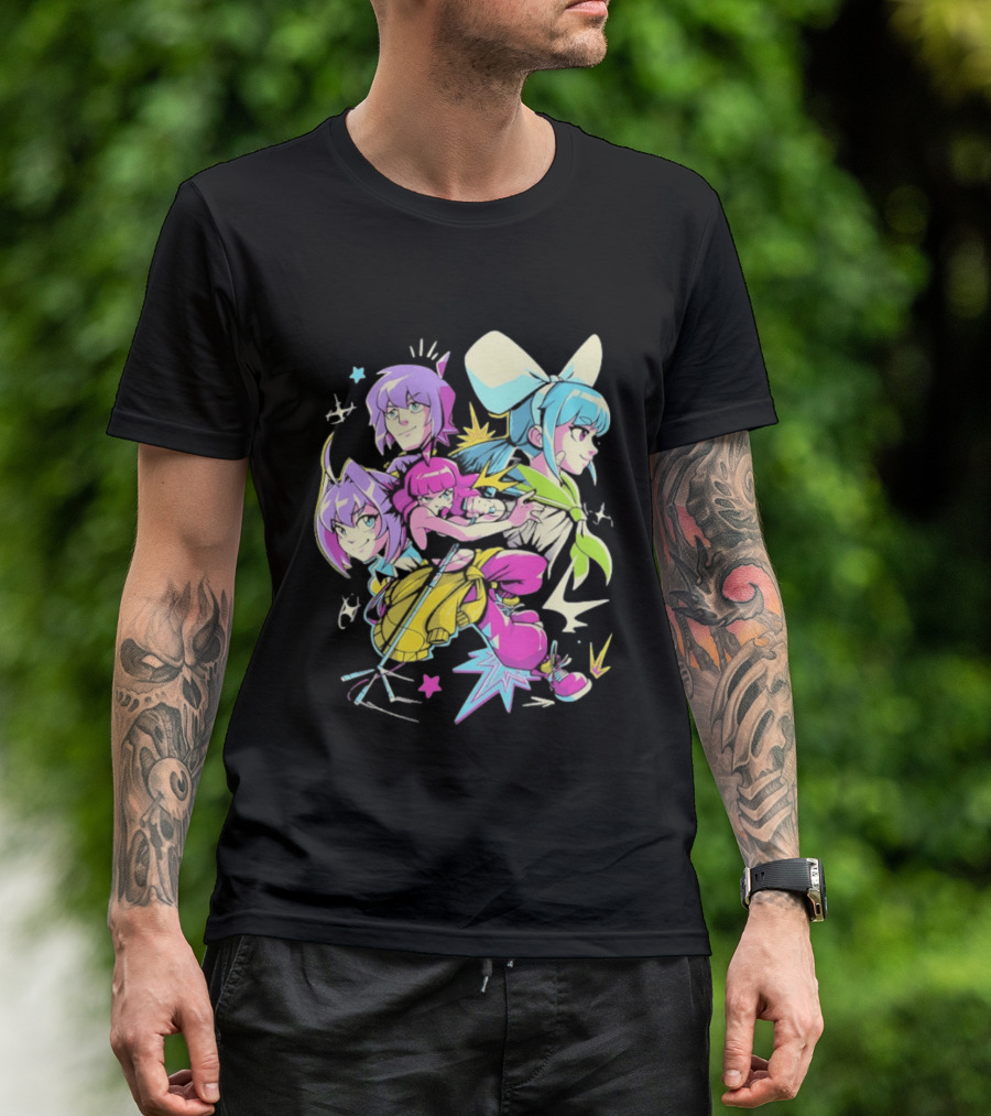 Unbeatable Video Game Anime Characters Colorful T-Shirt