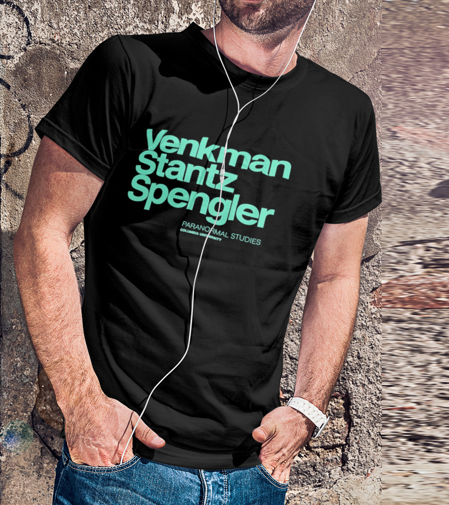 Venkman Stantz Spengler Paranormal Studies Columbia University Ghostbusters T-Shirt