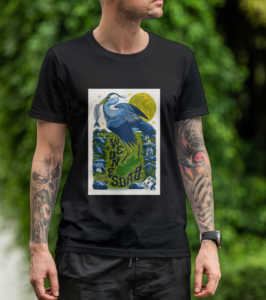 Wednesday 15 Aug 2026 Vera Groningen NL Heron Fantasy Of A Broken Heart T-Shirt