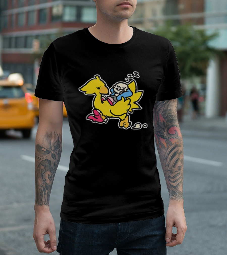 Sans Relaxing On Chocobo T-Shirt