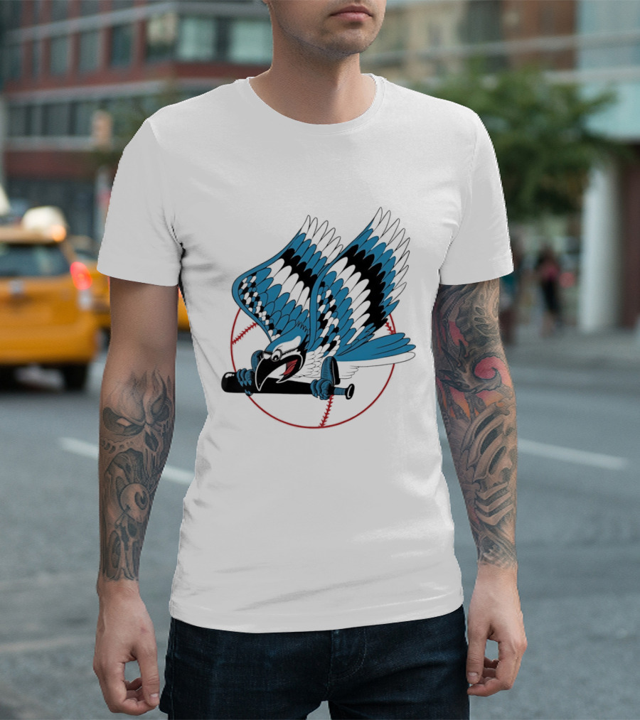Toronto Blue Jays Flying Logo Majestic MLB Baseball Sportswear T-Shirt