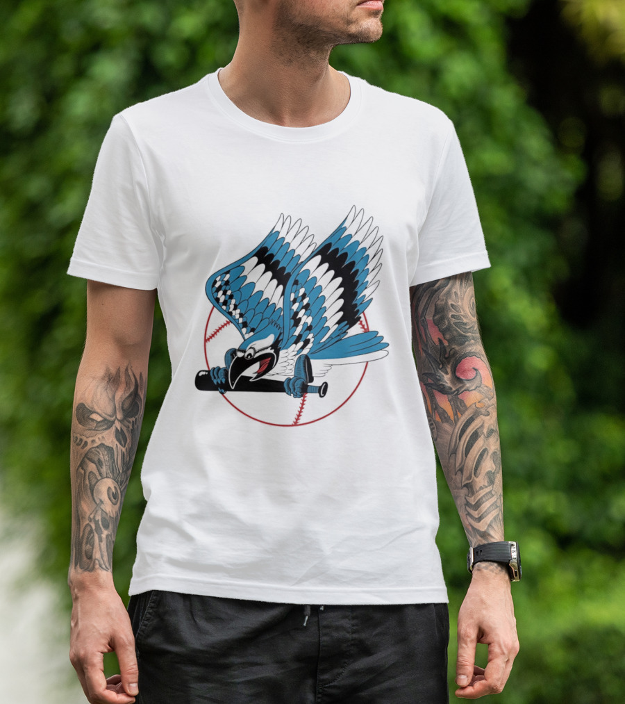 Toronto Blue Jays Flying Logo Majestic MLB Baseball Sportswear T-Shirt