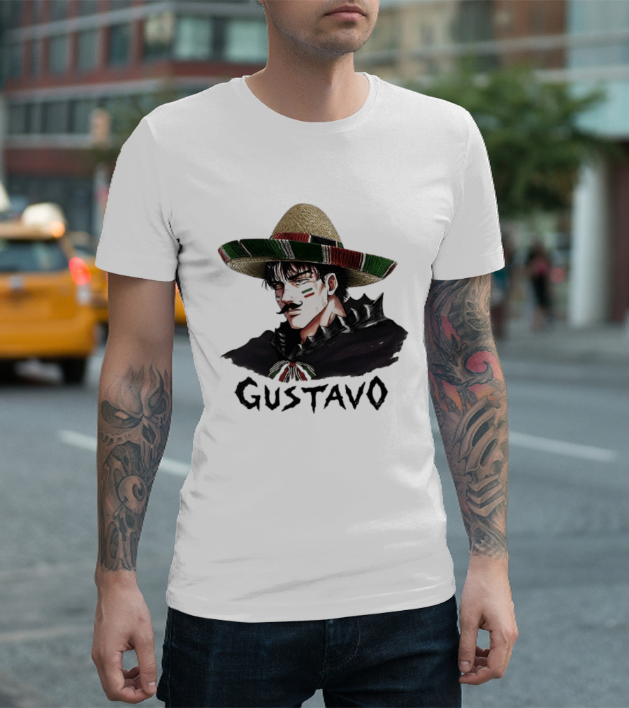 Gustavo Mexican Sombrero Anime T-Shirt