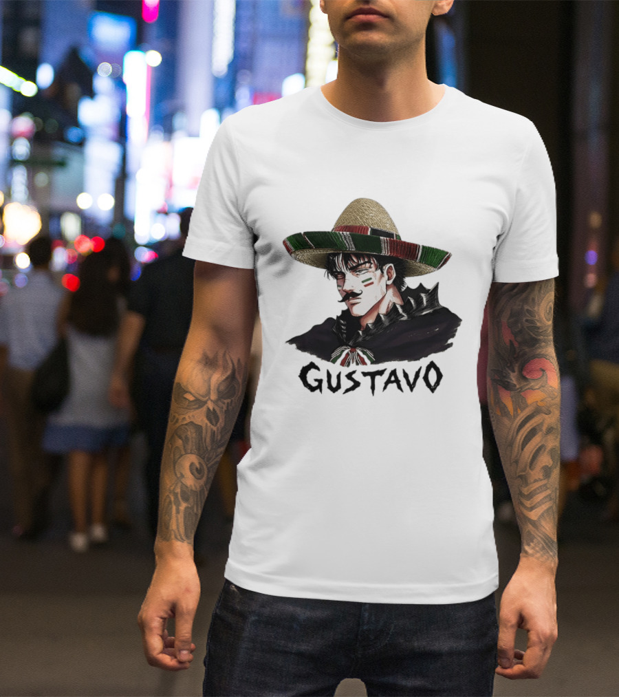 Gustavo Mexican Sombrero Anime T-Shirt