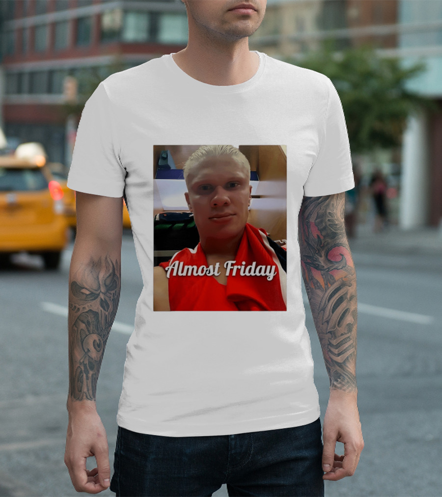 Haaland Selfie Almost Friday Locker Room Photo T-Shirt