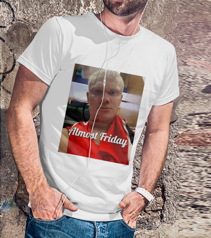 Haaland Selfie Almost Friday Locker Room Photo T-Shirt