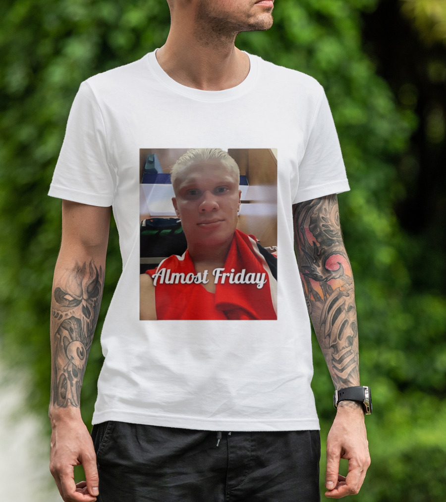 Haaland Selfie Almost Friday Locker Room Photo T-Shirt