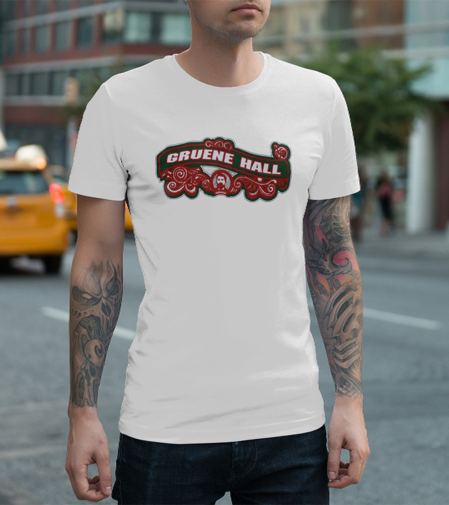 Gruene Hall New Braunfels Texas Iconic Red Green Swirls T-Shirt