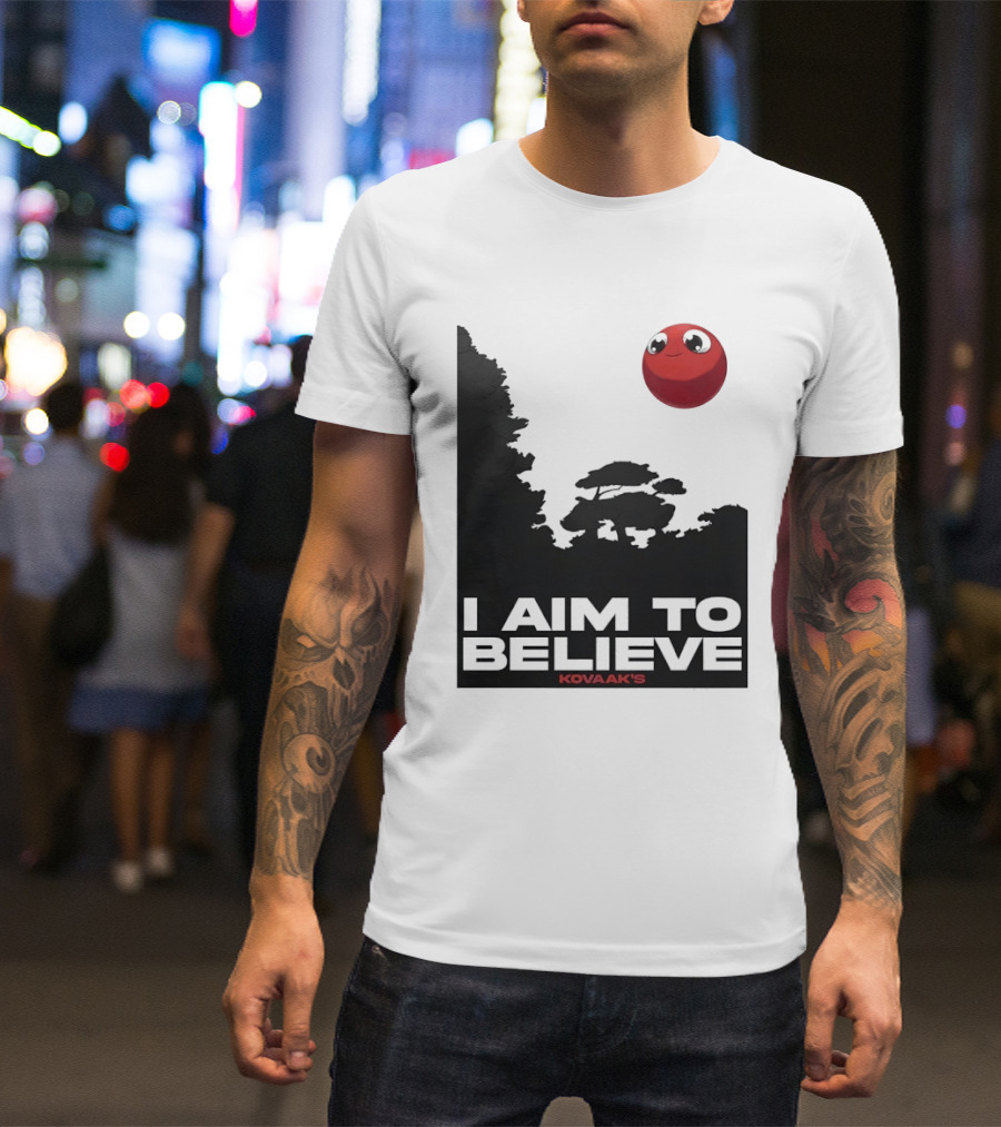 Kovaak's I Aim To Believe Red Ball T-Shirt
